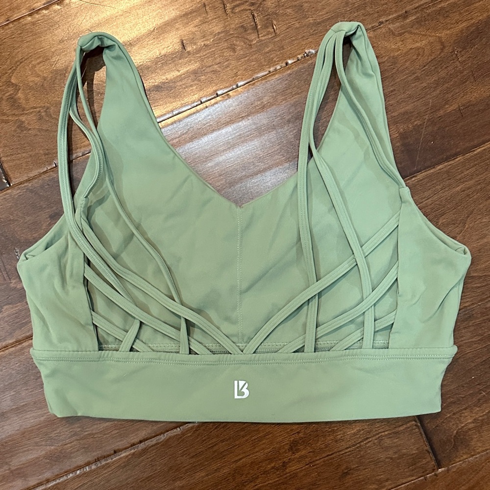 BuffBunny Olive Strappy Sports Bra